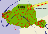 Cartographie des voies vertes à Paris 